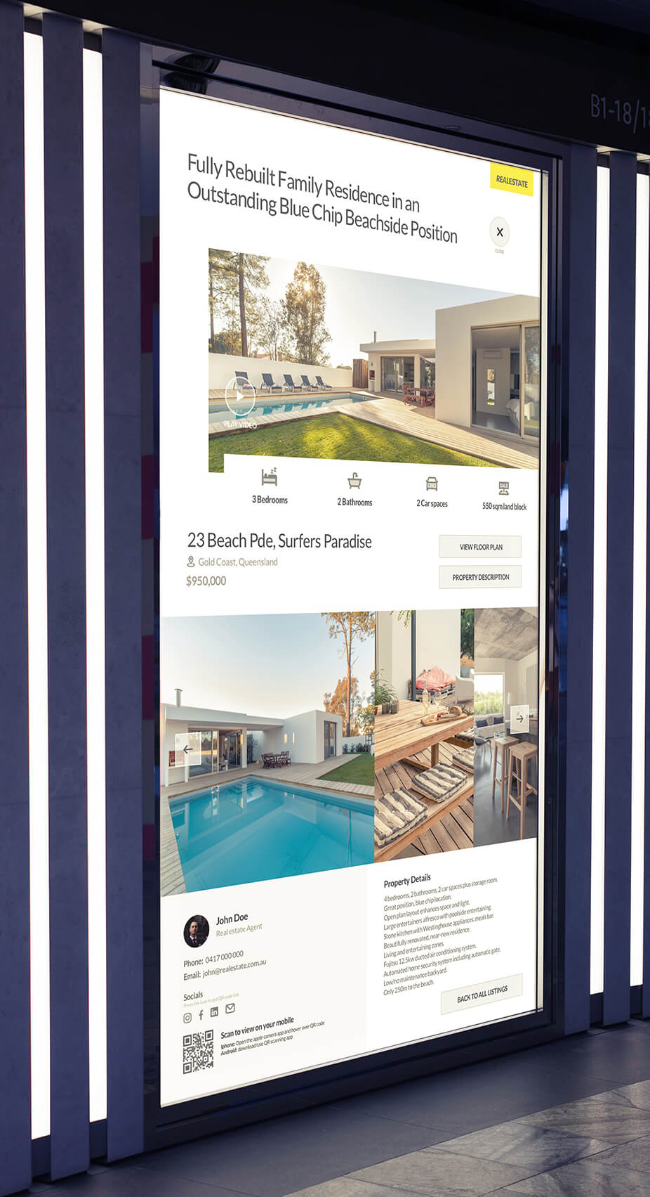 Touchscreen real estate example